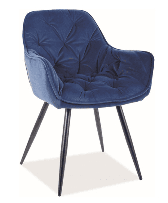 MôjNábytok Signal Jedálenská stolička CHERRY MATT VELVET Farba: Modrá / velvet 79